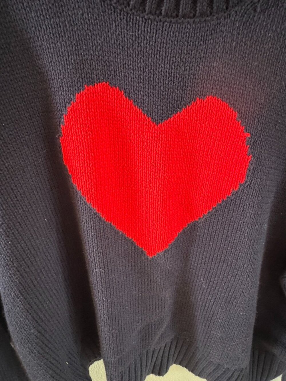 Free Assembly Navy Heart Mock Neck Sweater XL - Picture 4 of 7
